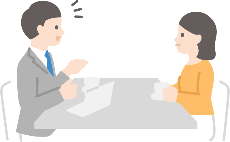 専任担当者との相談のイラスト